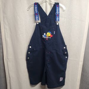 Lonney Tunes - Tweety Navy Overalls Shorts